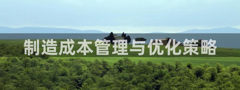 彩神viii是正规平台吗?：制造成本管理与优化策略