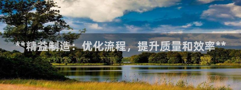 彩神争霸老平台：**精益制造：优化流程，提升质量和效率**