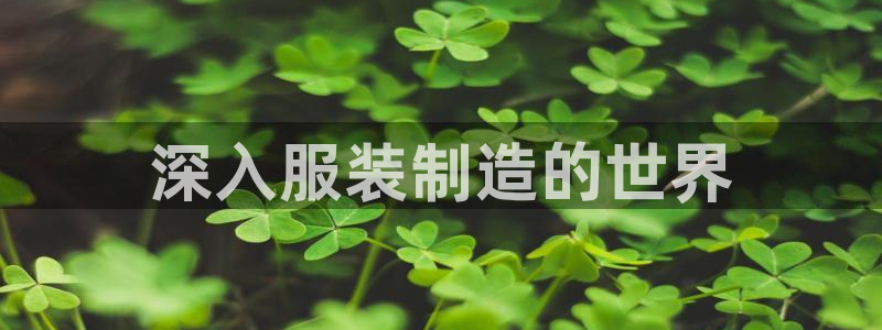 彩神ii官方网：深入服装制造的世界