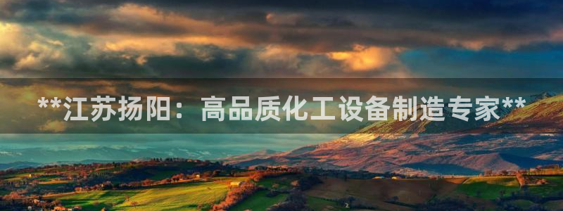在彩神网输了六万多怎么拿回来：**江苏扬阳：高品质化工设备制造专家**