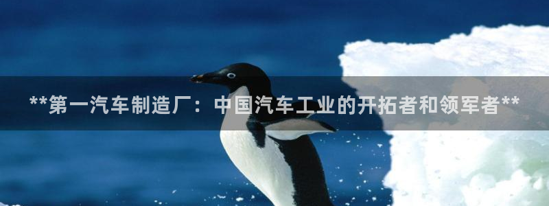 彩神v破解版：**第一汽车制造厂：中国汽车工业的开拓者和领军者**