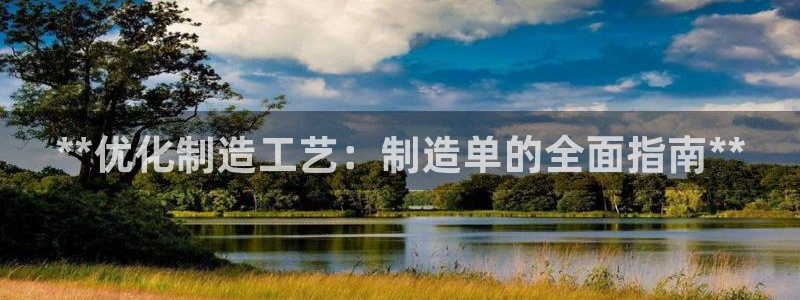 彩神vip购彩大厅在哪：**优化制造工艺：制造单的全面指南**