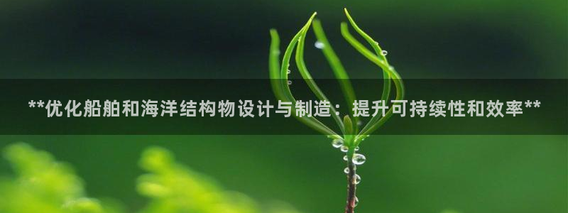 彩神赢了钱登录不上去：**优化船舶和海洋结构物设计与制造：提升可持续性和效率**