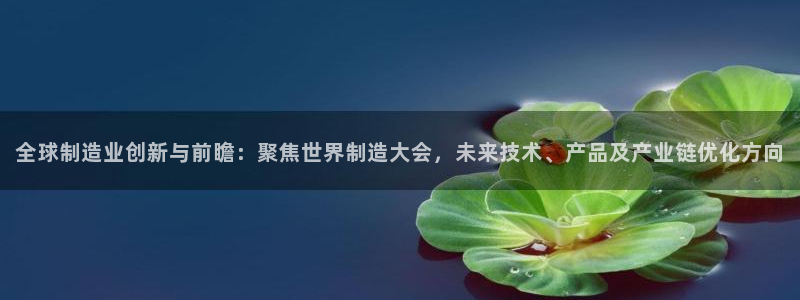 彩神iv争霸购彩大厅：全球制造业创新与前瞻：聚焦世界制造大会，未来技术、产品及产业链优化方向