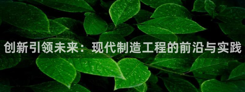 彩神合法吗.是国家认可的吗：创新引领未来：现代制造工程的前沿与实践