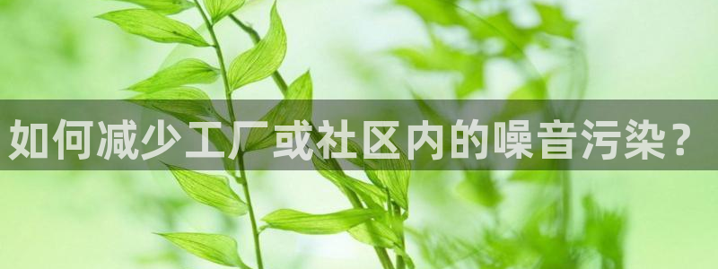 彩神官方登录：如何减少工厂或社区内的噪音污染？